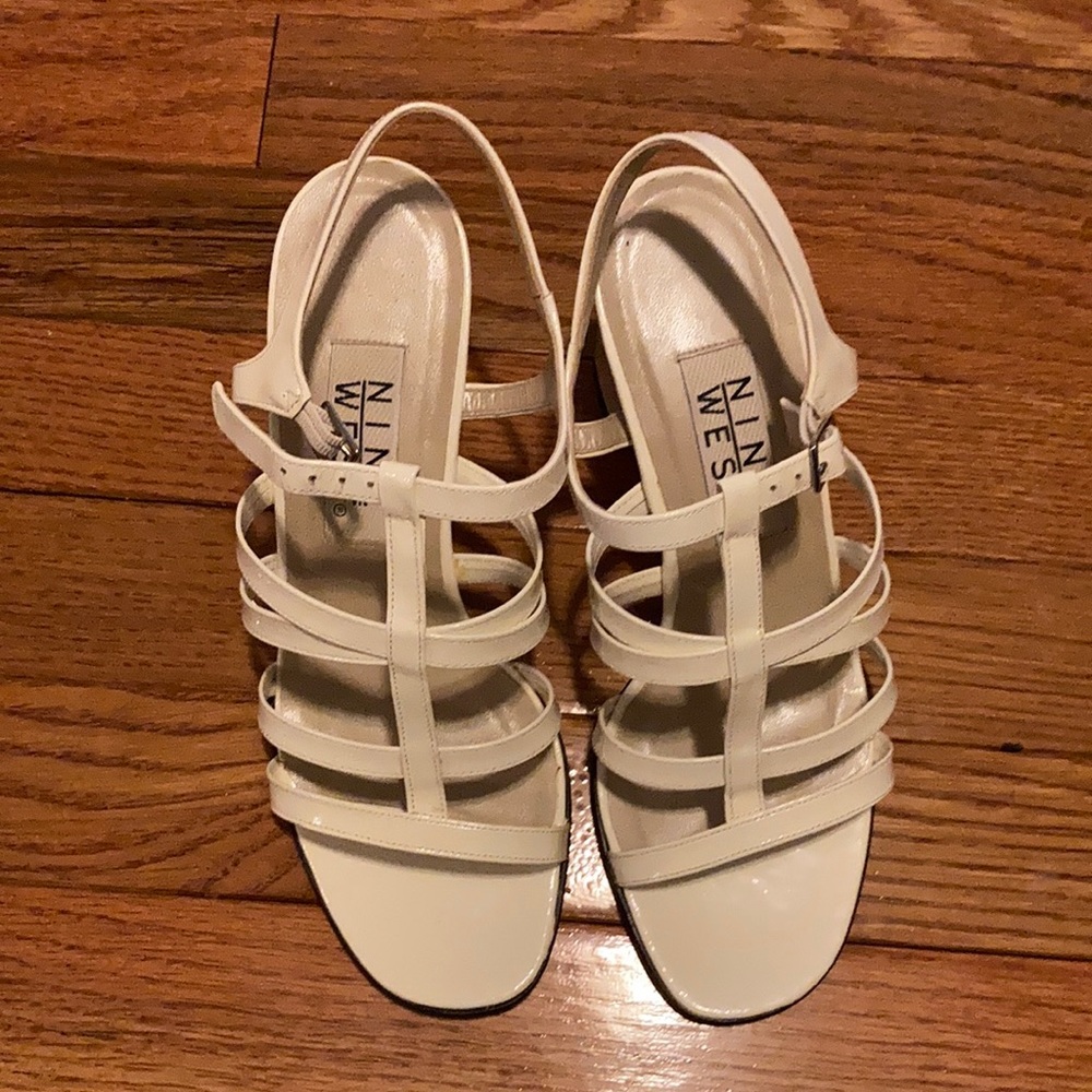 White summer sandals